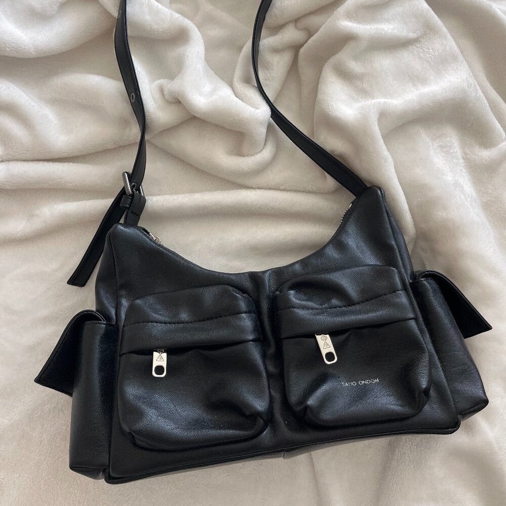 SAMO ONDOH Pocket Mug Bag M (Nappa Black) - Picture 7 of 9